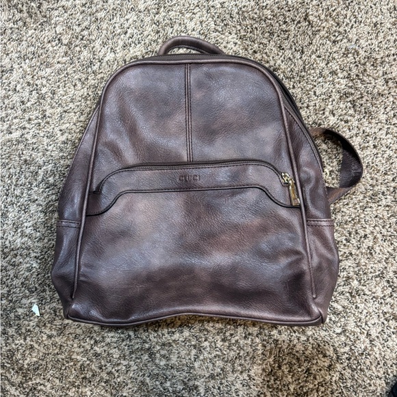 Elegant Leather Women's Backpack - Picture 1 of 5